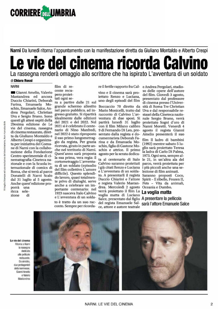Corriere dell'Umbria del 7 luglio 2023